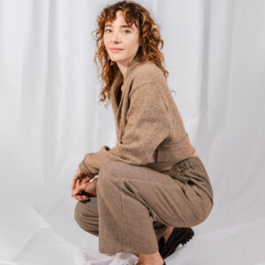 Emmy Drawstring Pant - Houndstooth - Image 6