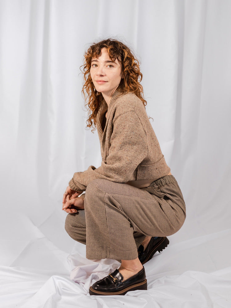 Emmy Drawstring Pant - Houndstooth - Image 6