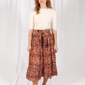 Nahla Midi Skirt - Ruby Floral - Image 3