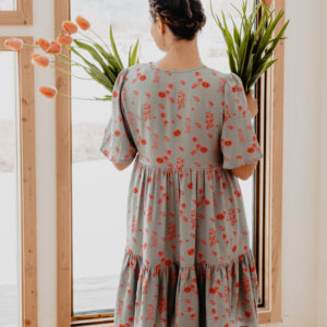 Adelaide Tiered Mini Dress - Botanical Slate - Image 3