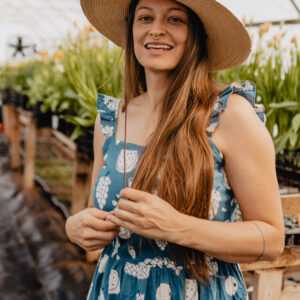 Ruffle Strap Dress - Fruity Blue - Image 1