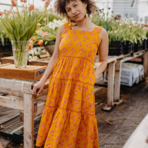 Willa Tiered Dress - Floral Trio Marmalade - Image 1