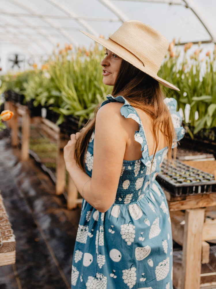 Ruffle Strap Dress - Fruity Blue - Image 2