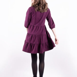 Bellini Long Sleeve Dress - Diamond Vine Dark Purple - Image 8