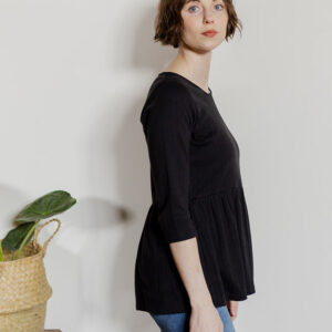 Paloma Top - Black Rib Knit - Image 2