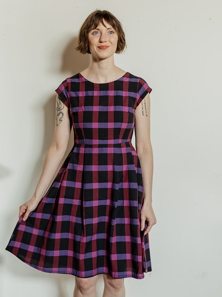 Devonshire Dress - Ultra Violet Plaid - Image 6