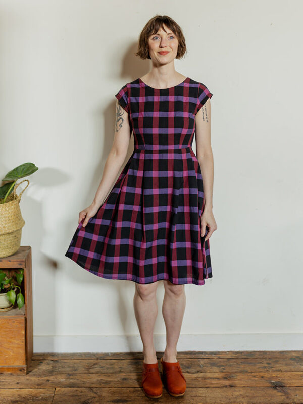 Devonshire Dress - Ultra Violet Plaid - Image 8