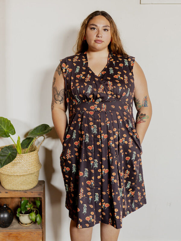 Lucille Plus Size Dress - Botanical Dusk - Image 2