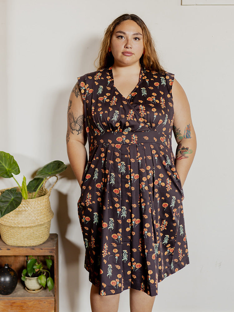 Lucille Plus Size Dress - Botanical Dusk - Image 2