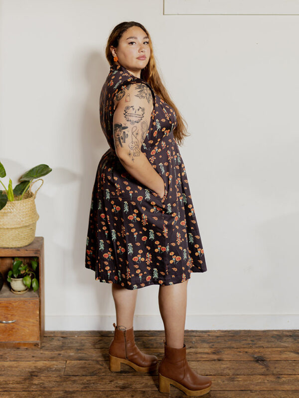 Lucille Plus Size Dress - Botanical Dusk - Image 4