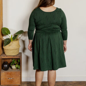 Novela Plus Size Dress - Diamond Vine Dark Sage - Image 3