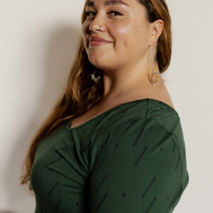 Novela Plus Size Dress - Diamond Vine Dark Sage - Image 4