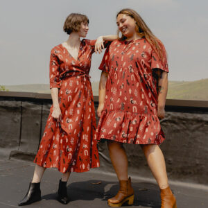 Adelaide Tiered Plus Size Mini Dress - Modern Objects Cranberry - Image 7