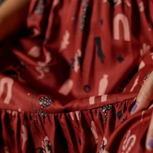 Adelaide Tiered Plus Size Mini Dress - Modern Objects Cranberry - Image 8