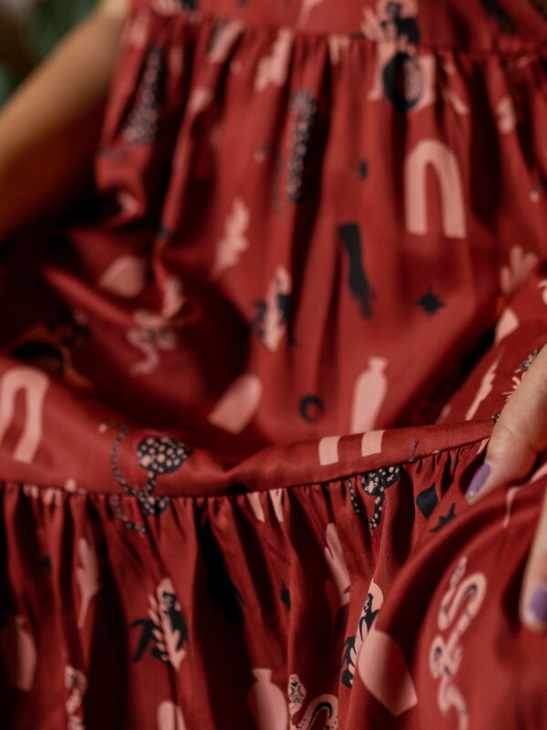 Adelaide Tiered Plus Size Mini Dress - Modern Objects Cranberry - Image 8