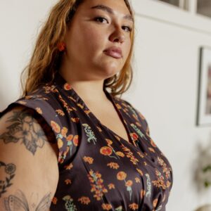 Lucille Plus Size Dress - Botanical Dusk - Image 5