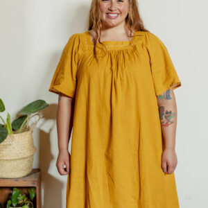 Alexis Plus Size Mini Dress - Turmeric - Image 1
