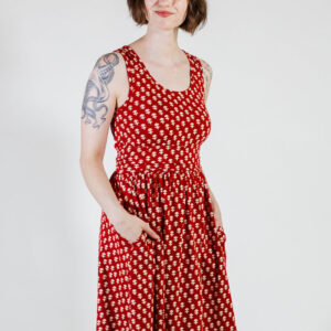 Asheville Dress - Micro Floral Red - Image 2