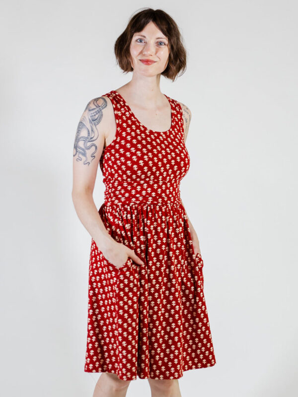 Asheville Dress - Micro Floral Red - Image 2