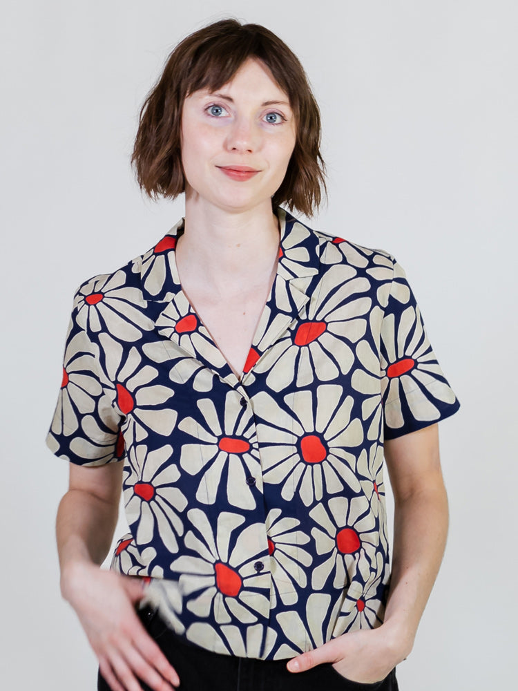Camp Shirt - Navy Floral - Image 1
