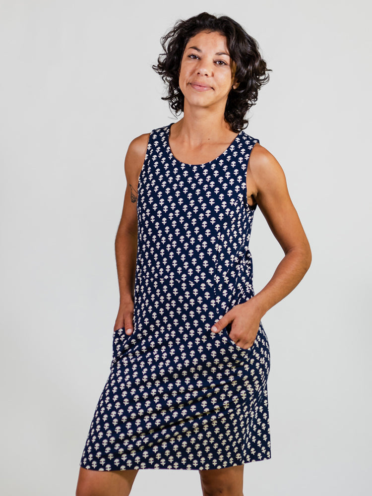 Evanston Dress - Micro Floral Navy - Image 2