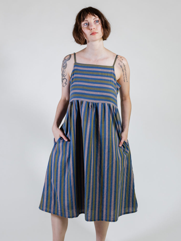 Ivy Midi Dress - Lavender Stripe - Image 2