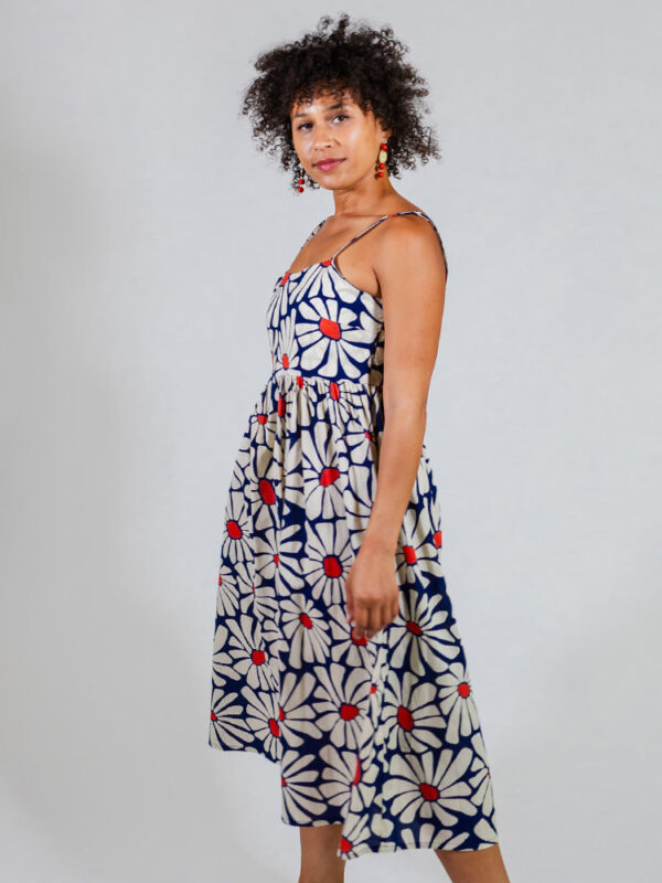 Sofia Midi Dress - Navy Floral - Image 2