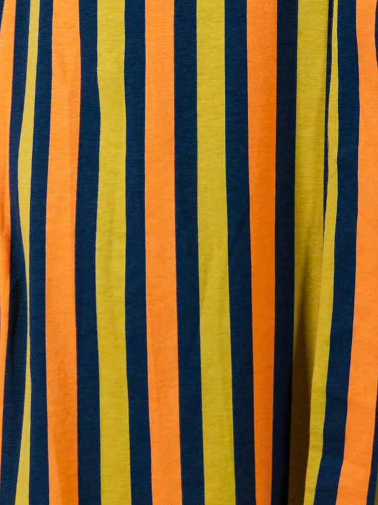 Opal Plus Size Dress - Navy Chartreuse Stripe - Image 4