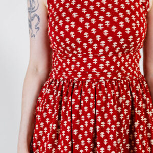 Asheville Dress - Micro Floral Red - Image 6