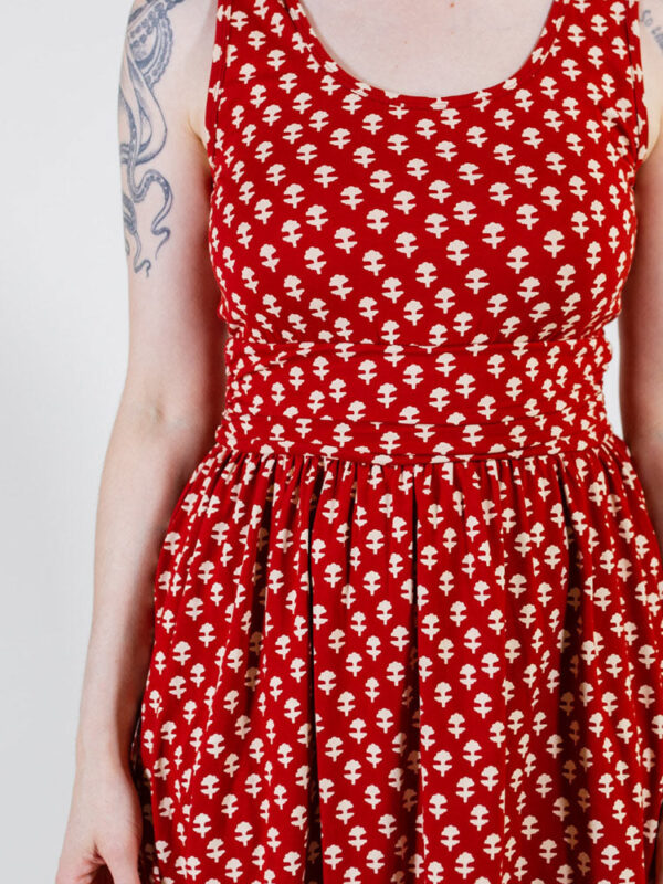 Asheville Dress - Micro Floral Red - Image 6