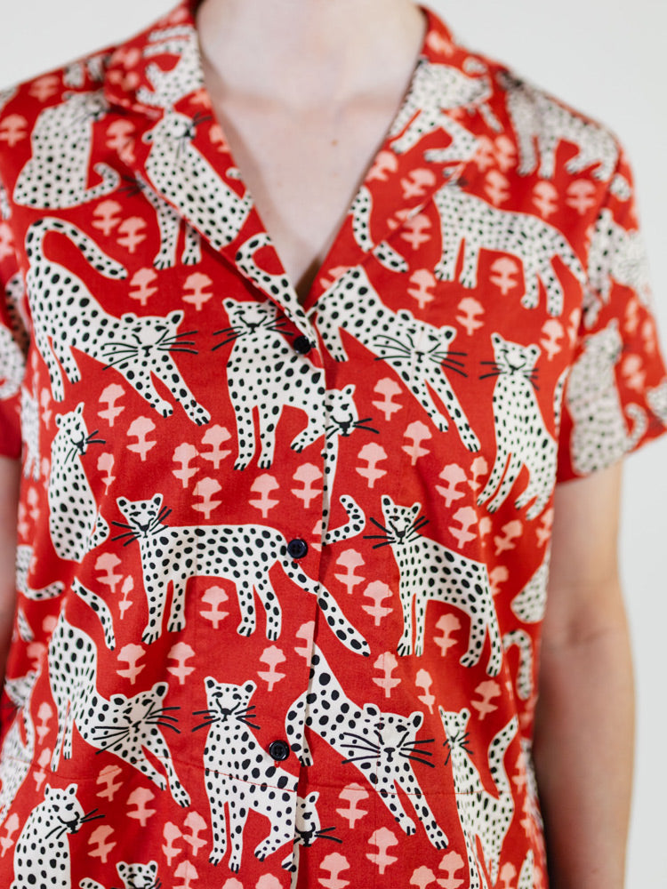 Camp Shirt - Poppy Leopard - Image 4