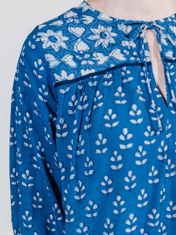 Devi Blouse - Indigo Mix - Image 2