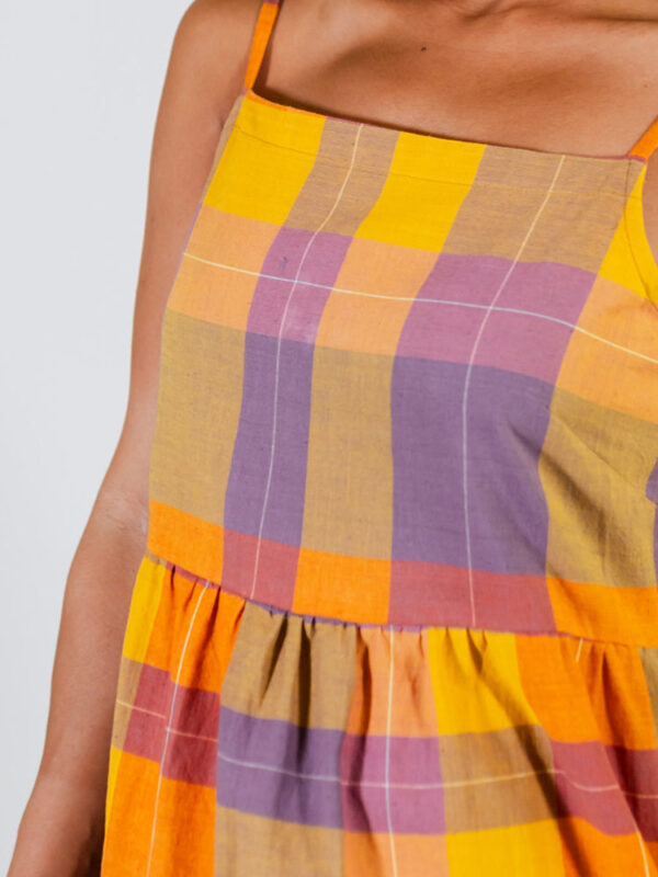 Ivy Midi Dress - Sunset Plaid - Image 4