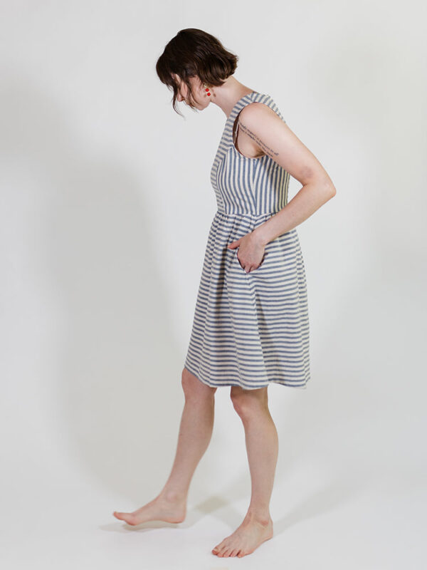 Nadiya Dress - Pinstripe Blue - Image 5