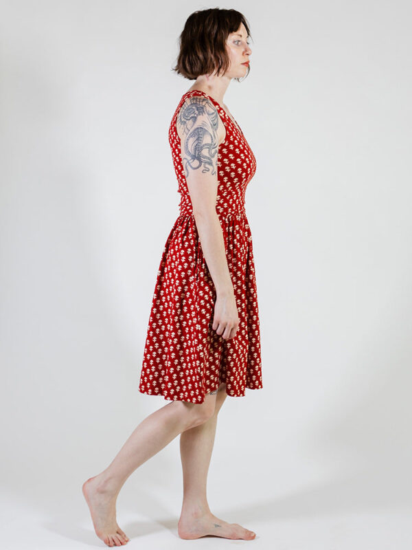 Asheville Dress - Micro Floral Red - Image 5