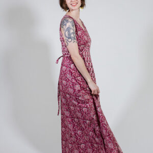 Bekka Maxi Dress - Magenta Vine Floral - Image 9