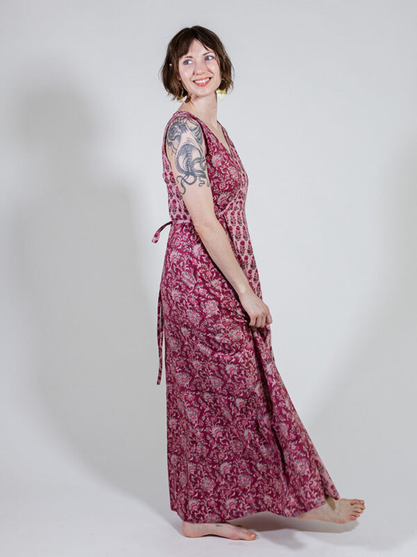 Bekka Maxi Dress - Magenta Vine Floral - Image 9