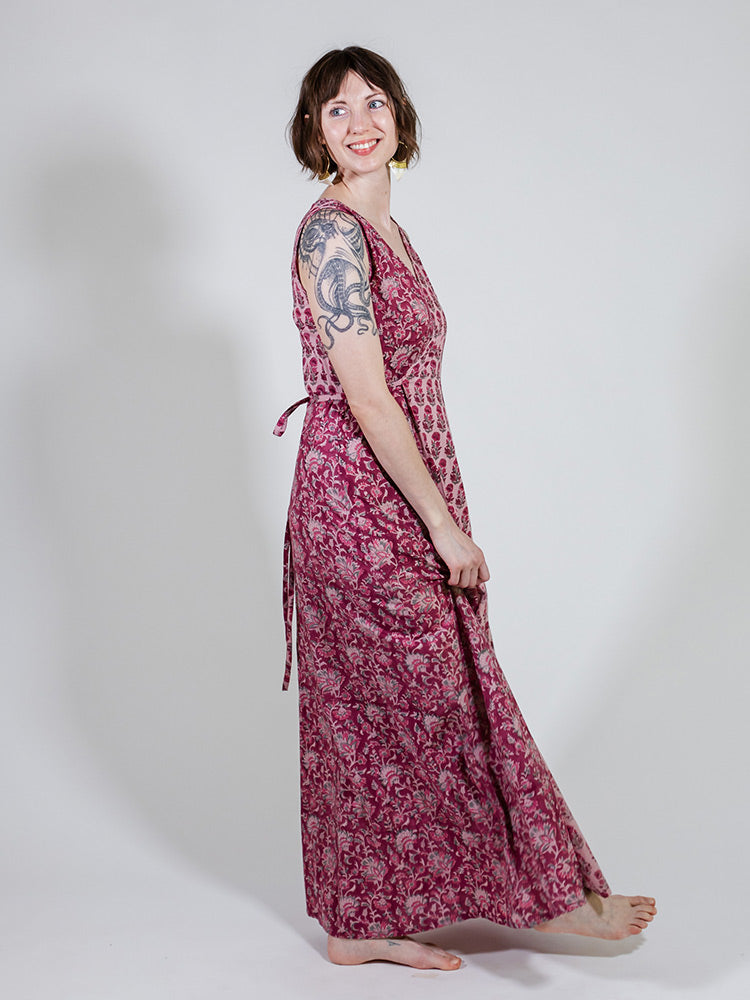 Bekka Maxi Dress - Magenta Vine Floral - Image 9