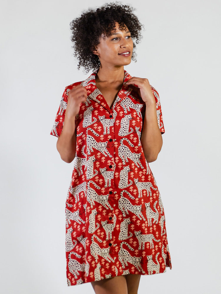 Camp Dress - Poppy Leopard - Image 4