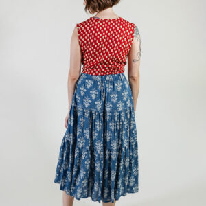 Danielle Tiered Skirt - Indigo Blossom - Image 3