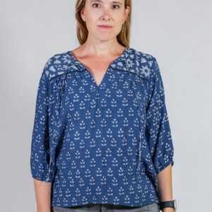 Devi Blouse - Indigo Mix - Image 5