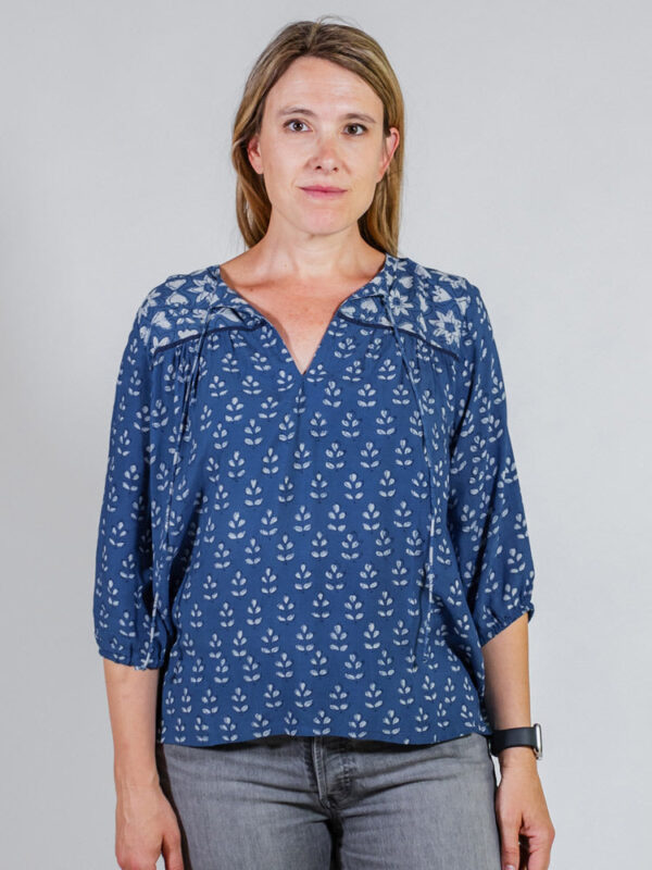 Devi Blouse - Indigo Mix - Image 5