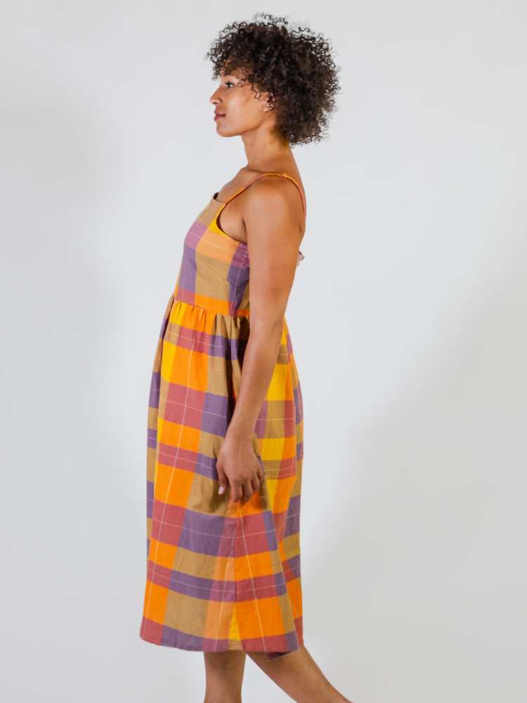 Ivy Midi Dress - Sunset Plaid - Image 5