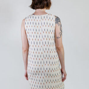Milan Shift Dress - Ivory Ikat - Image 7