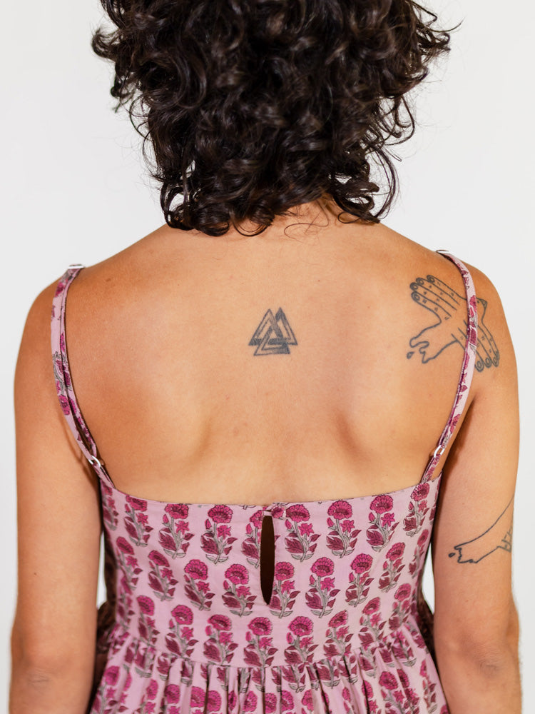 Sofia Mini Dress - Magenta Floral - Image 5