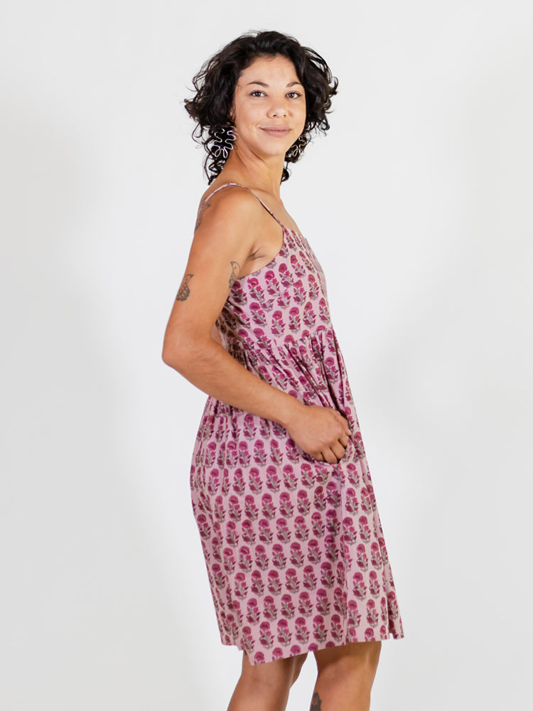 Sofia Mini Dress - Magenta Floral - Image 3