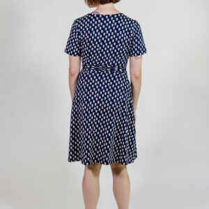 Katie Wrap Dress - Micro Floral Navy - Image 8