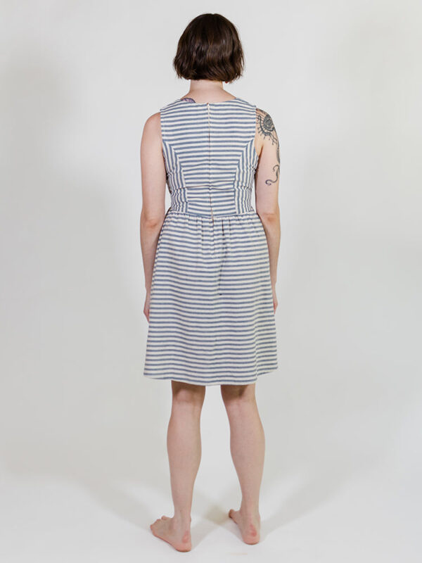Nadiya Dress - Pinstripe Blue - Image 6
