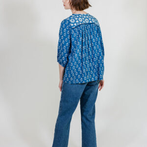 Devi Blouse - Indigo Mix - Image 3