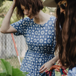 Aimee Maxi Dress - Indigo Heart Floral - Image 2